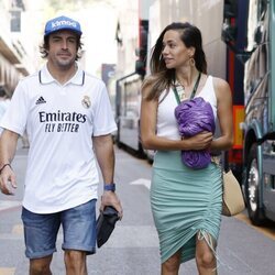 Fernando Alonso en el Campeonato de Mónaco con su novia Andrea Schlager