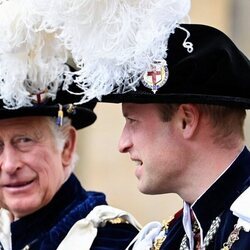El Príncipe Carlos y el Príncipe Guillermo en el Día de la Jarretera 2022