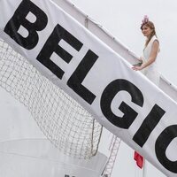 Elisabeth de Bélgica en su primer acto oficial en solitario