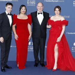 Alberto de Mónaco, Louis y Marie Ducruet y Camille Gottlieb en la clausura del Festival de Televisión de Monte-Carlo 2022