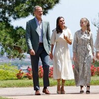 Los Reyes Felipe y Letizia, la Princesa Leonor y la Infanta Sofía de camino a un acto de la Fundación Princesa de Girona 2022