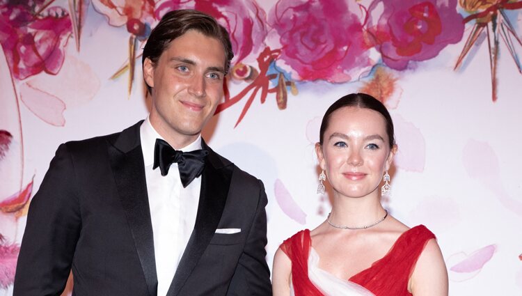 Alexandra de Hanover y su novio Sylvester Strautmann en el Baile de la Rosa 2022