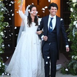Álvaro Castillejo y Cristina Fernández recién casados