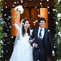 Álvaro Castillejo y Cristina Fernández recién casados