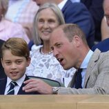 El Príncipe Guillermo y el Príncipe George en la final de Wimbledon 2022