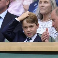 El Príncipe George y el Príncipe Guillermo en la final de Wimbledon 2022