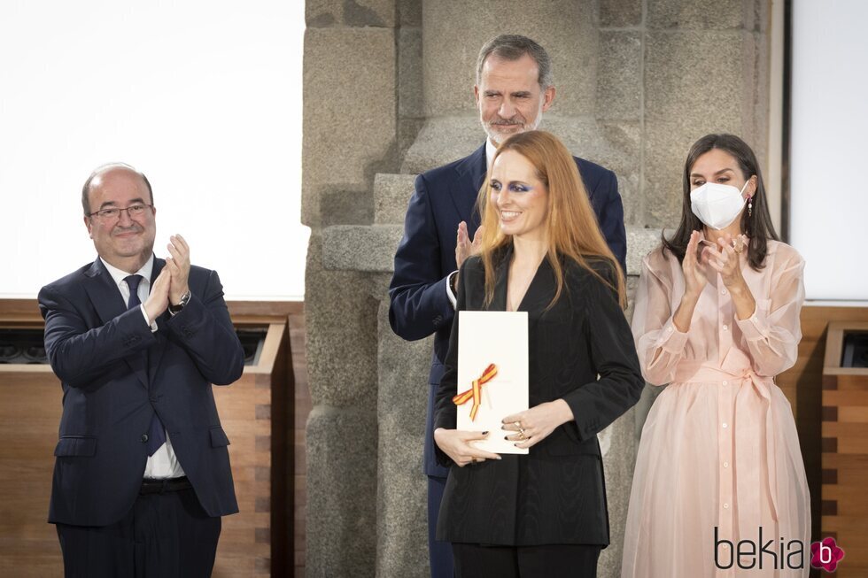 Los Reyes Felipe y Letizia, Miquel Iceta y Ana Locking en la entrega de los Premios Nacionales de Cultura 2020