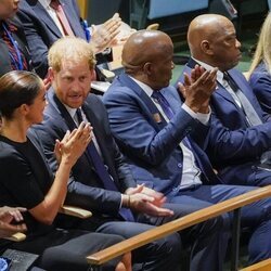 El Príncipe Harry y Meghan Markle en el Nelson Mandela International Day en la ONU