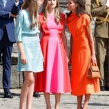 La Infanta Sofía y la Princesa Leonor hablan con la Reina Letizia en la festividad de Santiago Apóstol 2022