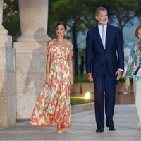 Los Reyes Felipe y Letizia y la Reina Sofía en la celebración de la recepción a la sociedad balear en Marivent