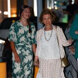 La Infanta Sofía y la Reina Sofía tras una cena en Palma durante sus vacaciones en Mallorca