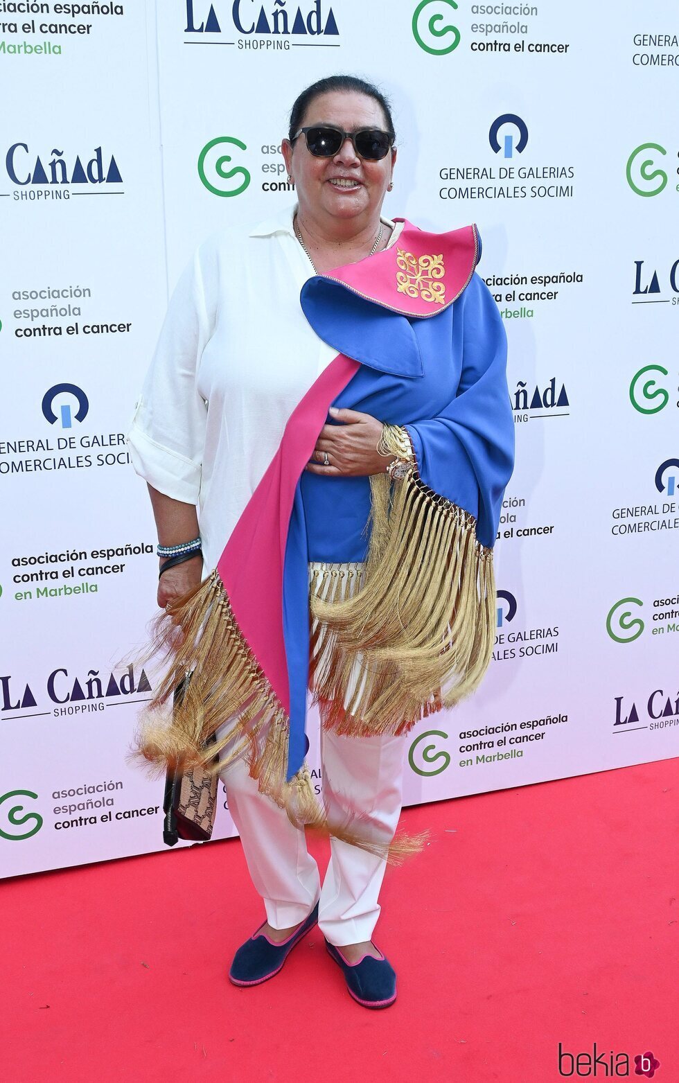 María del Monte en la gala de la Asociación Española Contra el Cáncer de Marbella
