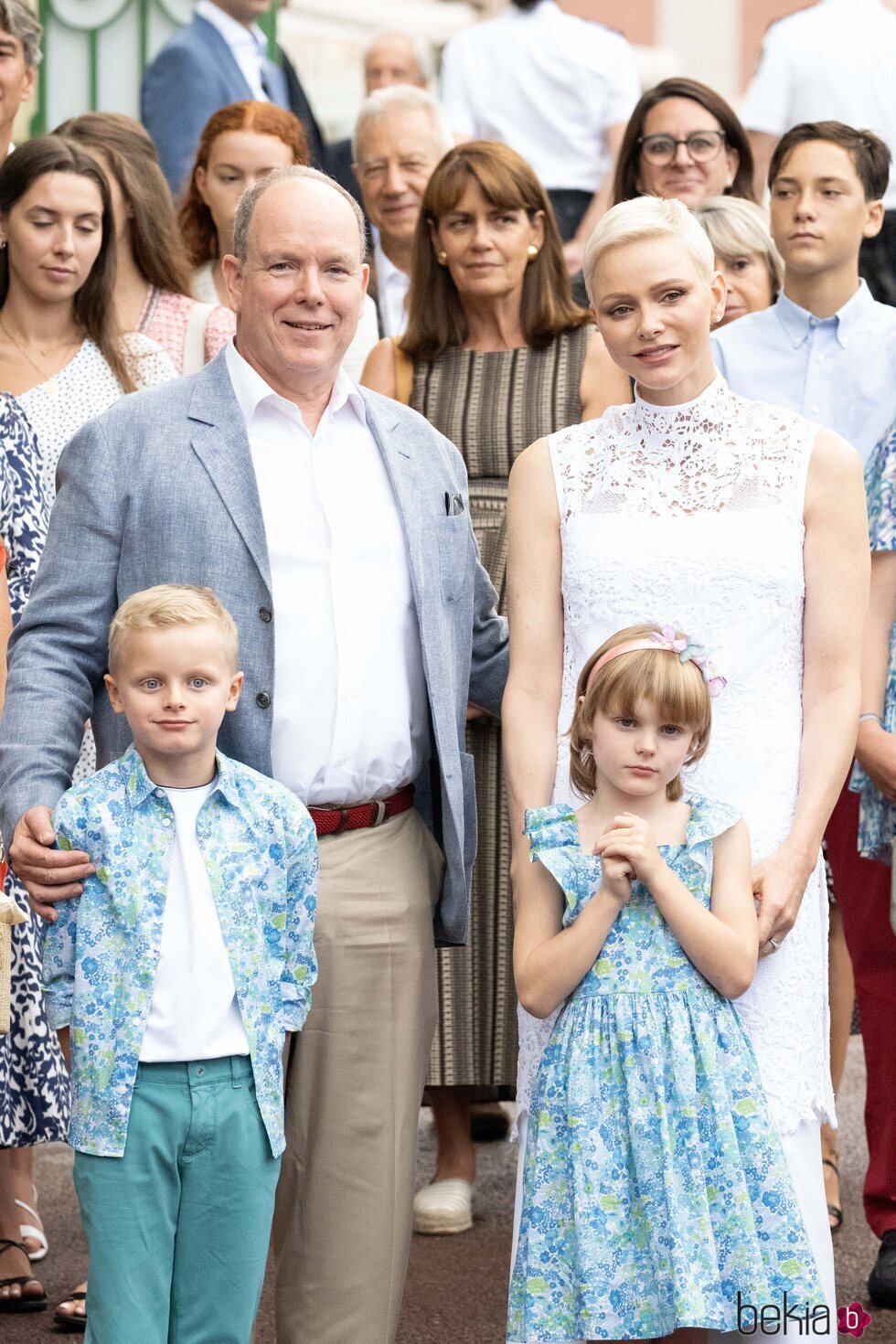 Alberto y Charlene de Mónaco y sus hijos Jacques y Gabriella de Mónaco en el Picnic de Mónaco 2022