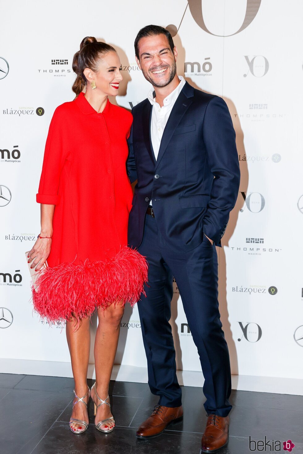 Nuria Fergó con Juan Pablo Lauro en la fiesta Yo Donna de la Madrid Fashion Week 2022