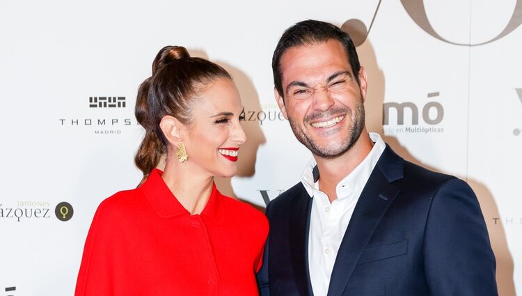 Nuria Fergó con Juan Pablo Lauro en la fiesta Yo Donna de la Madrid Fashion Week 2022