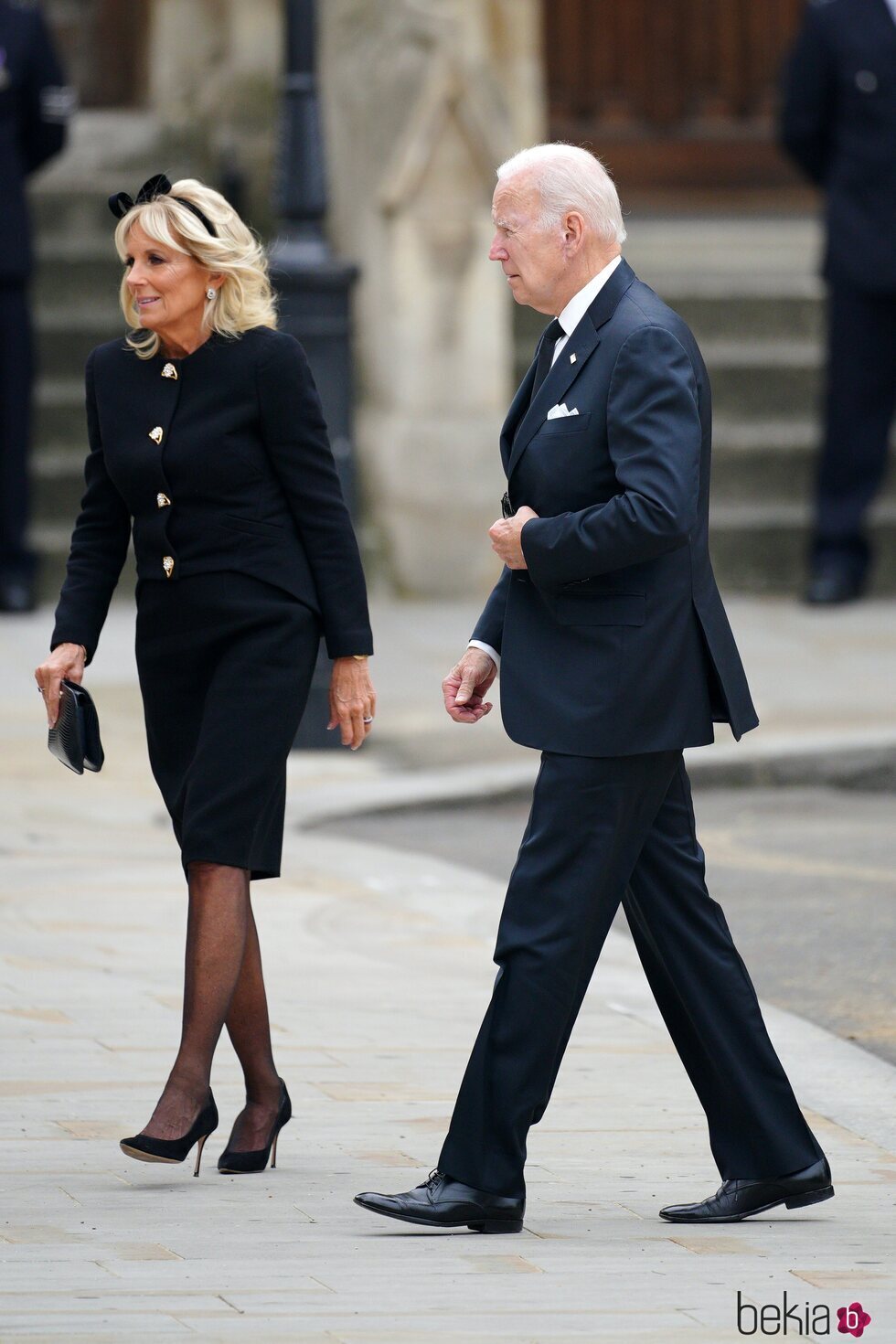 Joe Biden y Jill Biden en el funeral de estado de la Reina Isabel II