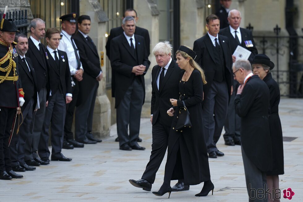 Boris Johnson en el funeral de estado de la Reina Isabel II