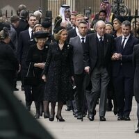 El Rey Juan Carlos, la Reina Sofía y demás Casas Reales en el funeral de la Reina Isabel II
