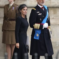 El Rey Felipe VI y la Reina Letizia en el funeral de la Reina Isabel II