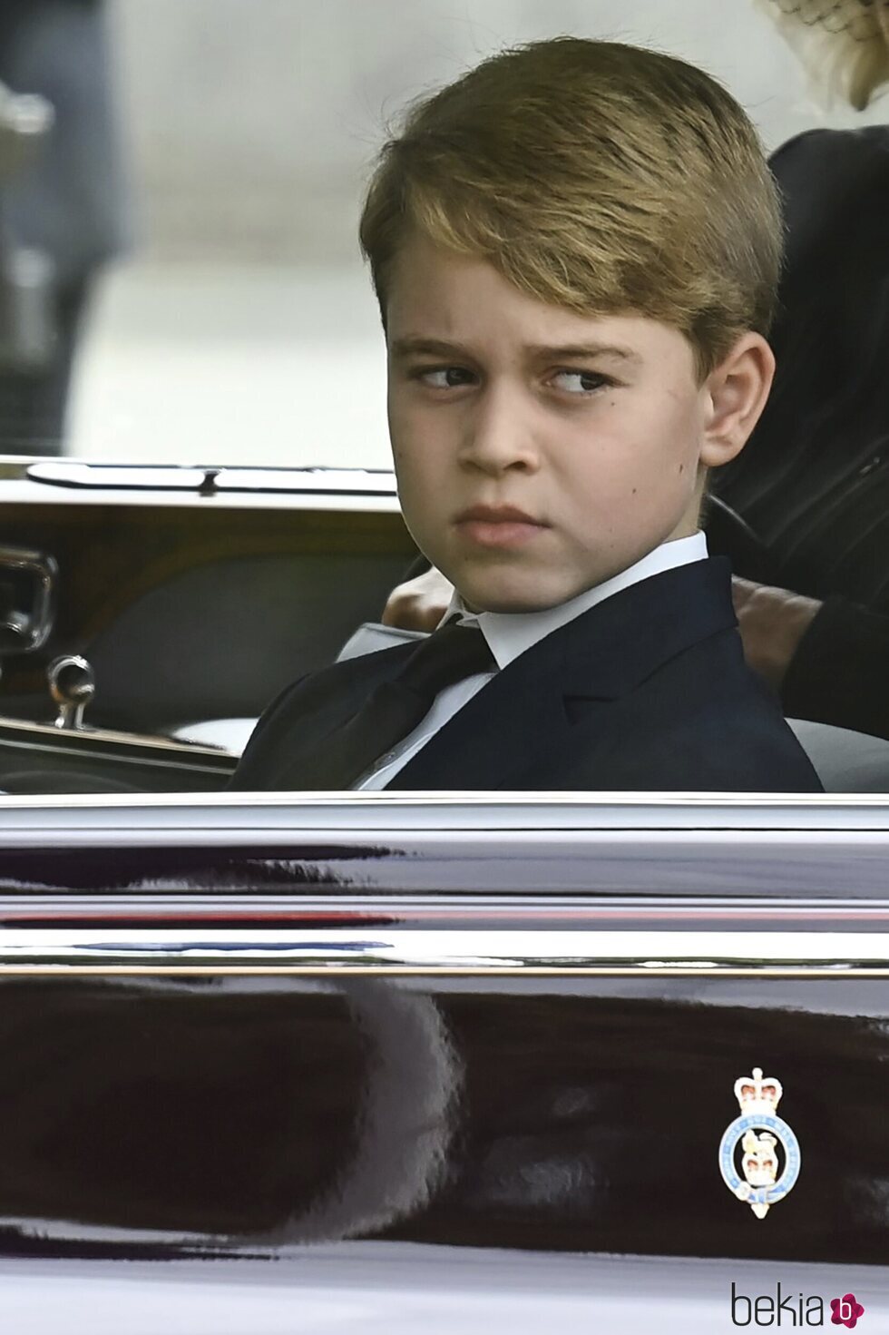 El Príncipe George en el funeral de la Reina Isabel II