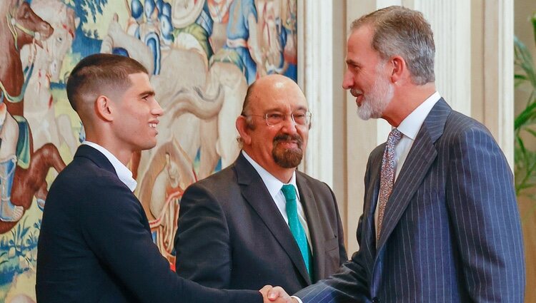 El Rey Felipe felicita a Carlos Alcaraz tras su victoria en el US Open 2022