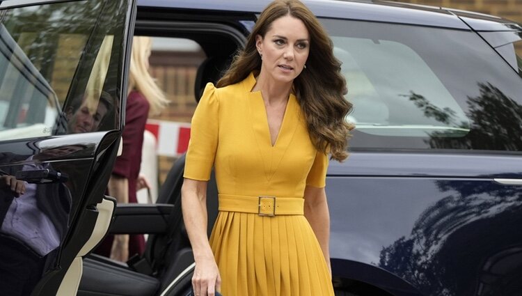 Kate Middleton a su llegada al Royal Surrey County Hospital