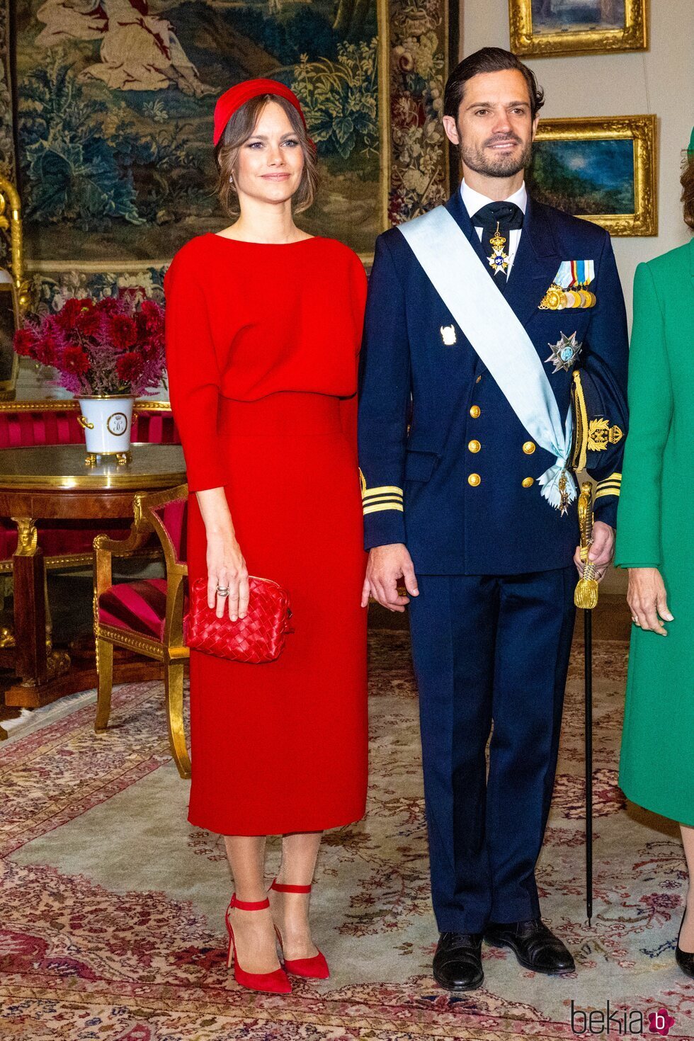 Carlos Felipe y Sofia de Suecia en la recepción a los Reyes de Holanda por su Visita de Estado a Suecia