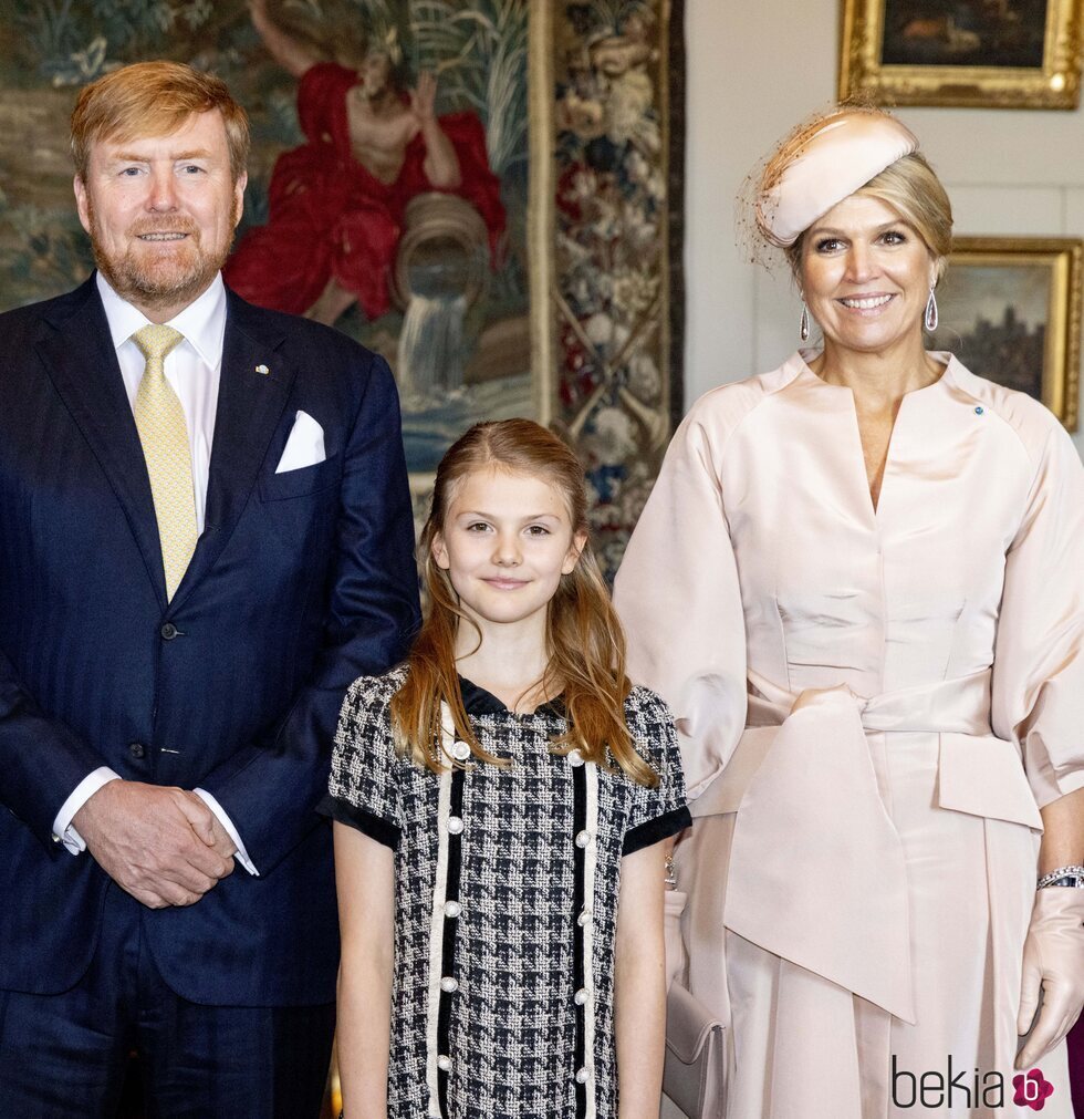 Estelle de Suecia y Guillermo Alejandro y Máxima de Holanda en la recepción a los Reyes de Holanda por su Visita de Estado a Suecia