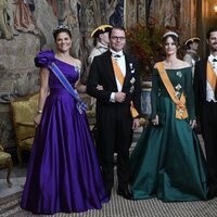 La Princesa Victoria, el Príncipe Daniel, la Princesa Sofía y el Príncipe Carlos Felipe en la cena de gala en honor de los Reyes de Holanda