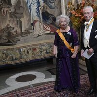Cristina de Suecia y Tord Magnuson en la cena de gala por la Visita de Estado de los Reyes de Holanda a Suecia