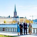 Carlos Gustavo y Silvia de Suecia y Guillermo Alejandro y Máxima de Holanda en Estocolmo durante la Visita de Estado de los Reyes de Holanda a Suecia