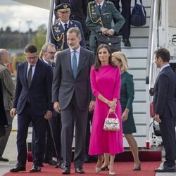 Los Reyes Felipe y Letizia a su llegada a Frankfurt en su Visita de Estado a Alemania