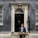 Rishi Sunak en su discurso en Downing Street tras convertirse en Primer Ministro