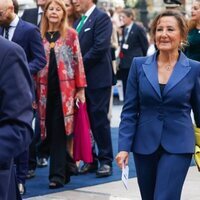 Paloma Rocasolano a su llegada a la entrega de los Premios Princesa de Asturias 2022