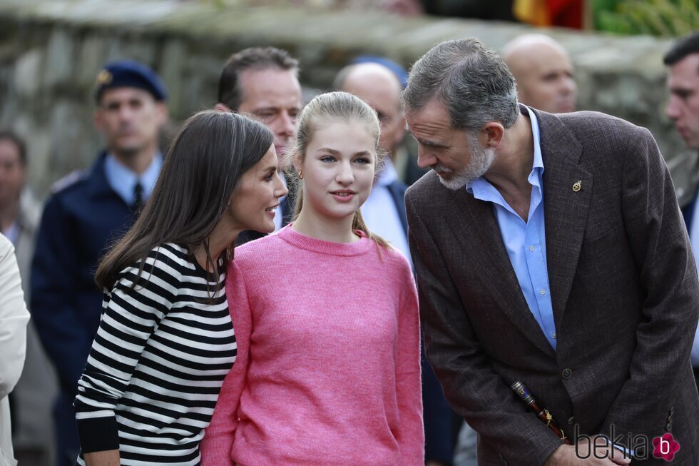 La Reina Letizia, la Princesa Leonor y el Rey Felipe VI en Cadavedo, Pueblo Ejemplar 2022