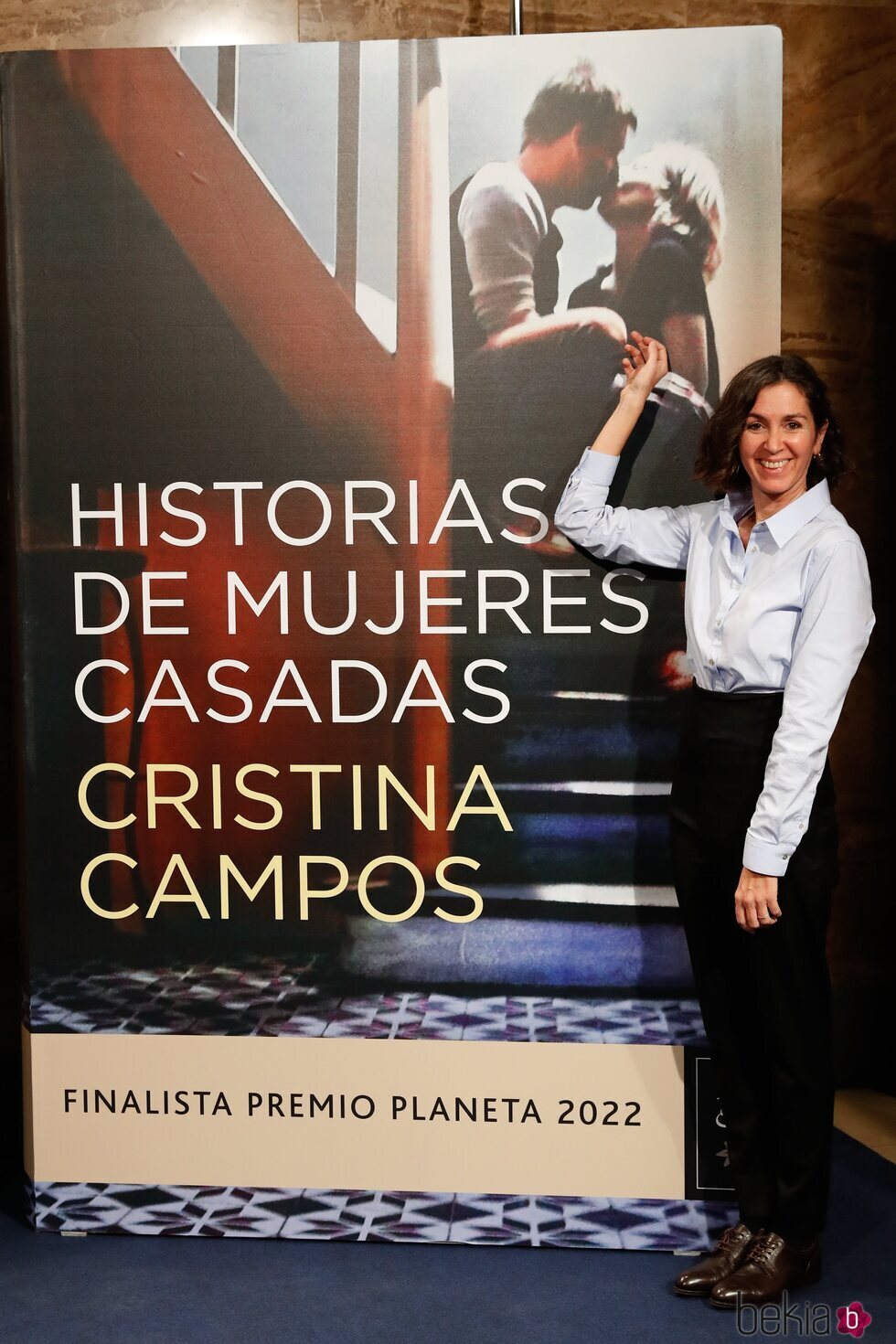 Cristina Campos en la presentación de su novela 'Historias de mujeres casadas', finalista del Premio Planeta 2022