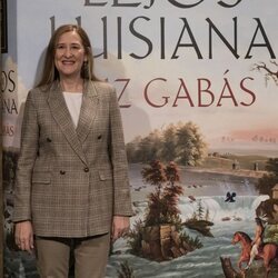 Luz Gabás, muy sonriente en la presentación de su novela 'Lejos de Luisiana'
