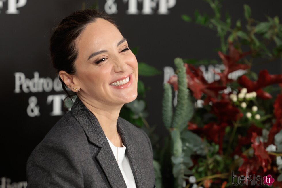 Tamara Falcó, muy sonriente en un evento de Pedro del Hierro by TFP brand