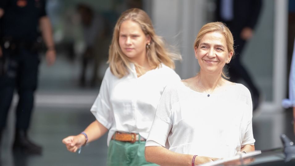 La Infanta Cristina e Irene Urdangarin en una visita a Madrid