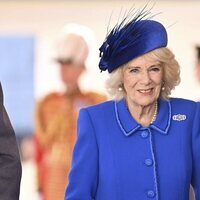 La Reina Camilla en la ceremonia de bienvenida al Presidente de Sudáfrica por su Visita de Estado a Reino Unido