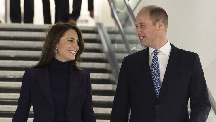 El Príncipe Guillermo y Kate Middleton a su llegada a Boston para el Earthshot Prize