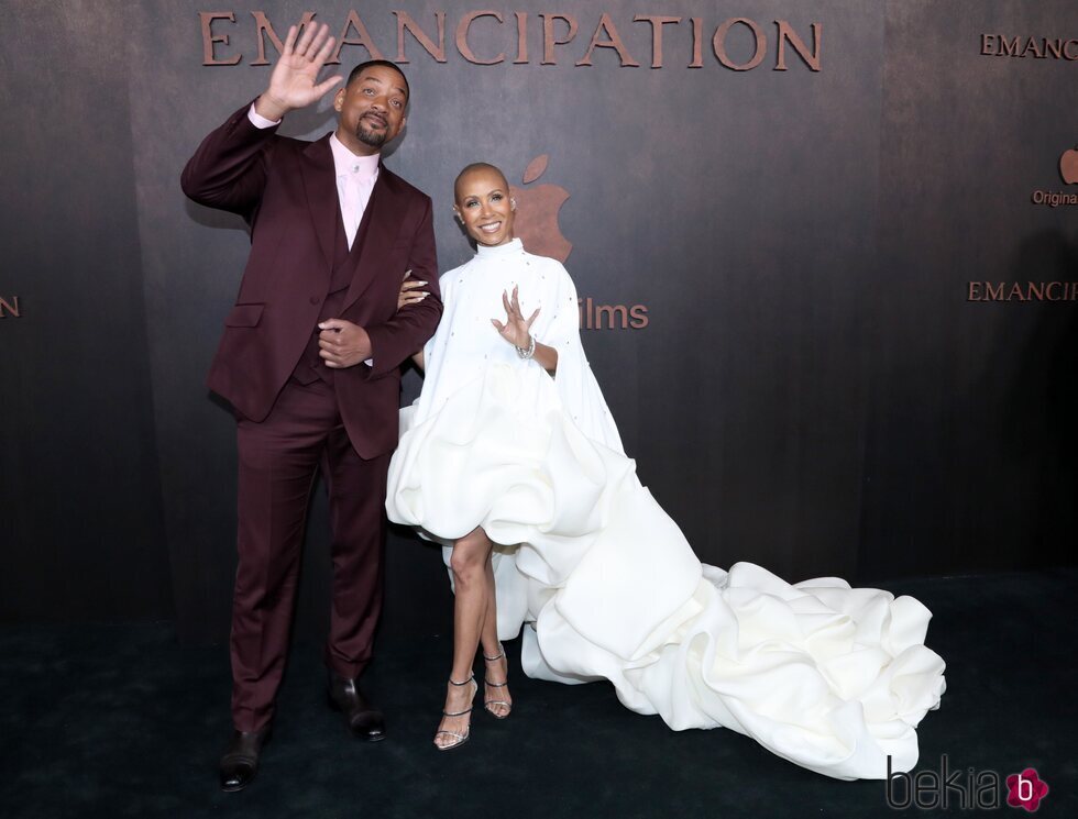 Will Smith en la presentación de su película 'Emancipación' con su mujer Jada Pinkett Smith