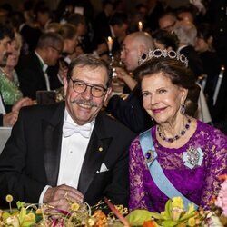 Silvia de Suecia con la tiara Napoleónica de Amatistas en la entrega de los Premios Nobel 2022