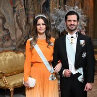 Carlos Felipe y Sofia de Suecia en la cena en honor a los ganadores de los Premios Nobel 2022