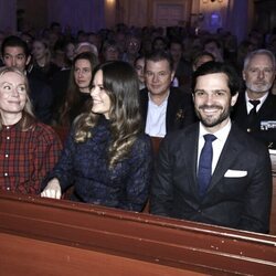 Carlos Felipe y Sofia de Suecia, muy sonrientes en el Concierto de Navidad de Vasastan
