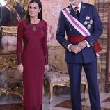 Los Reyes Felipe y Letizia durante la recepción en la Pascua Militar 2023
