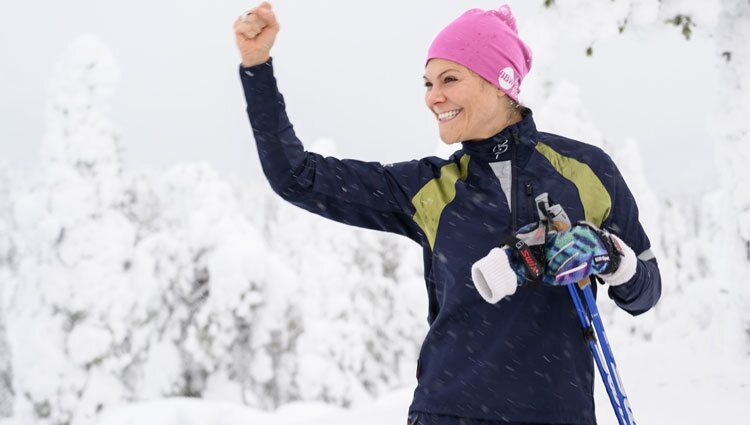 Victoria de Suecia esquiando en Sälen tras una conferencia