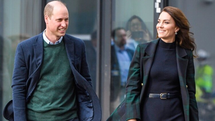 El Príncipe Guillermo y Kate Middleton en su reaparición tras la publicación de la biografía del Príncipe Harry
