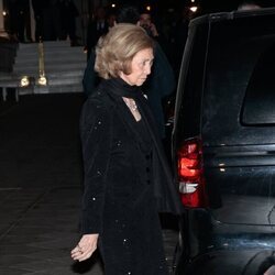 La Reina Sofía tras la cena previa al funeral de Constantino de Grecia