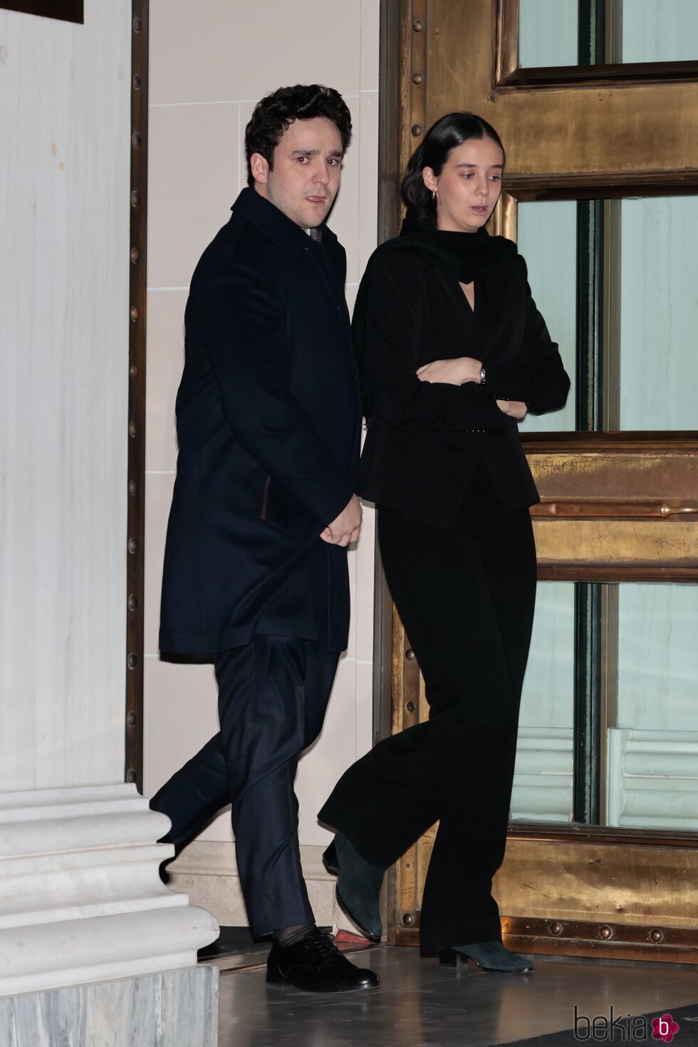Froilán y Victoria Federica tras la cena previa al funeral de Constantino de Grecia